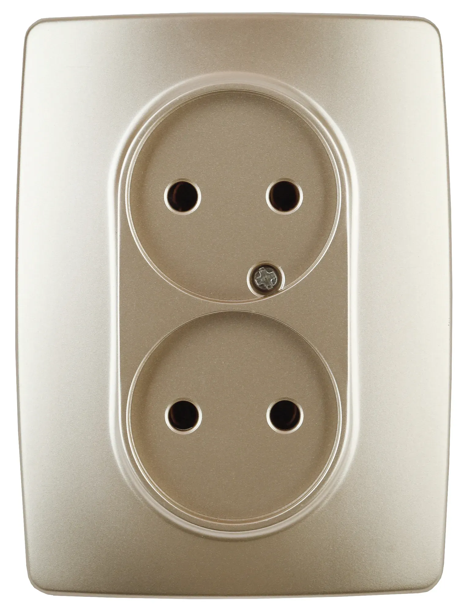 Розетка 2X2P, 16A-250В, Эра12, шампань, 12-2107-04 б0031241