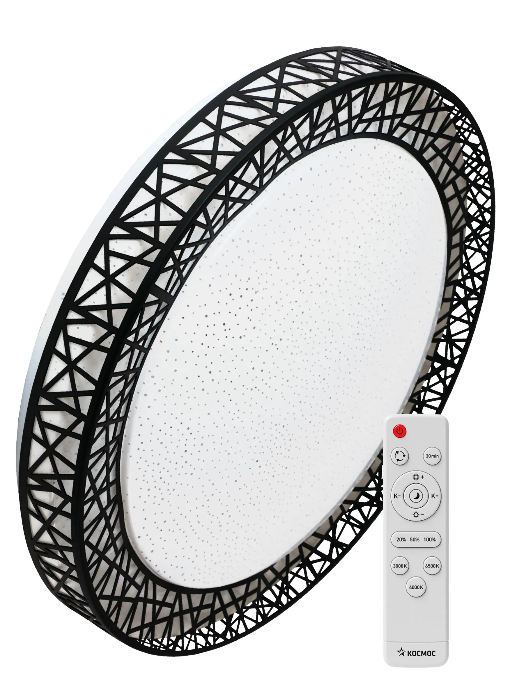 Светильник светодиодный ДБО-120 Вт настенно-потолочный управляемый Loft-B 230В 3000-6500K 9600Лм 490x100мм КОСМОС KSLofB120W