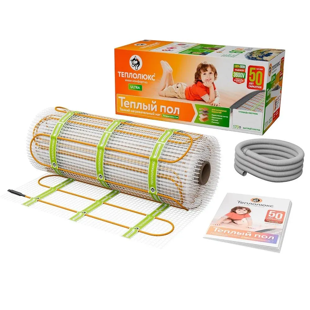 Мат нагревательный для теплого пола Ultra МНН 1215 Вт/7.0 кв.м Теплолюкс 100035719500