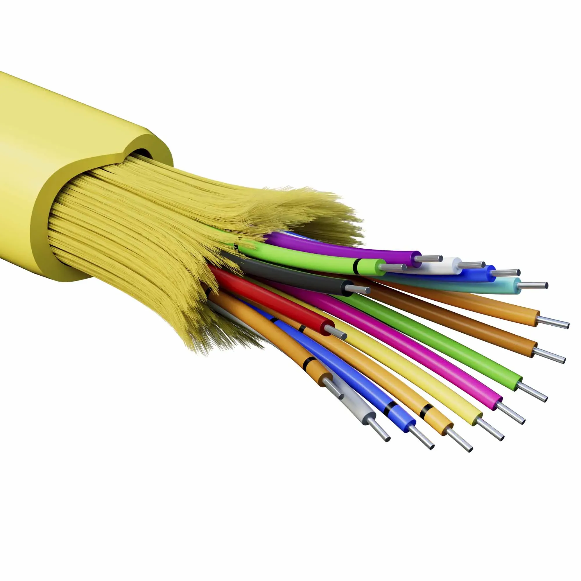 Кабель волоконно-оптический, распределительный, арамидные упрочняющие нити, для внутренней прокладки, нг(А)-HF, 16 ОВ, категорияOS3 (G.652.D) плотный буфер, 0,4 кН, барабан 2000 м