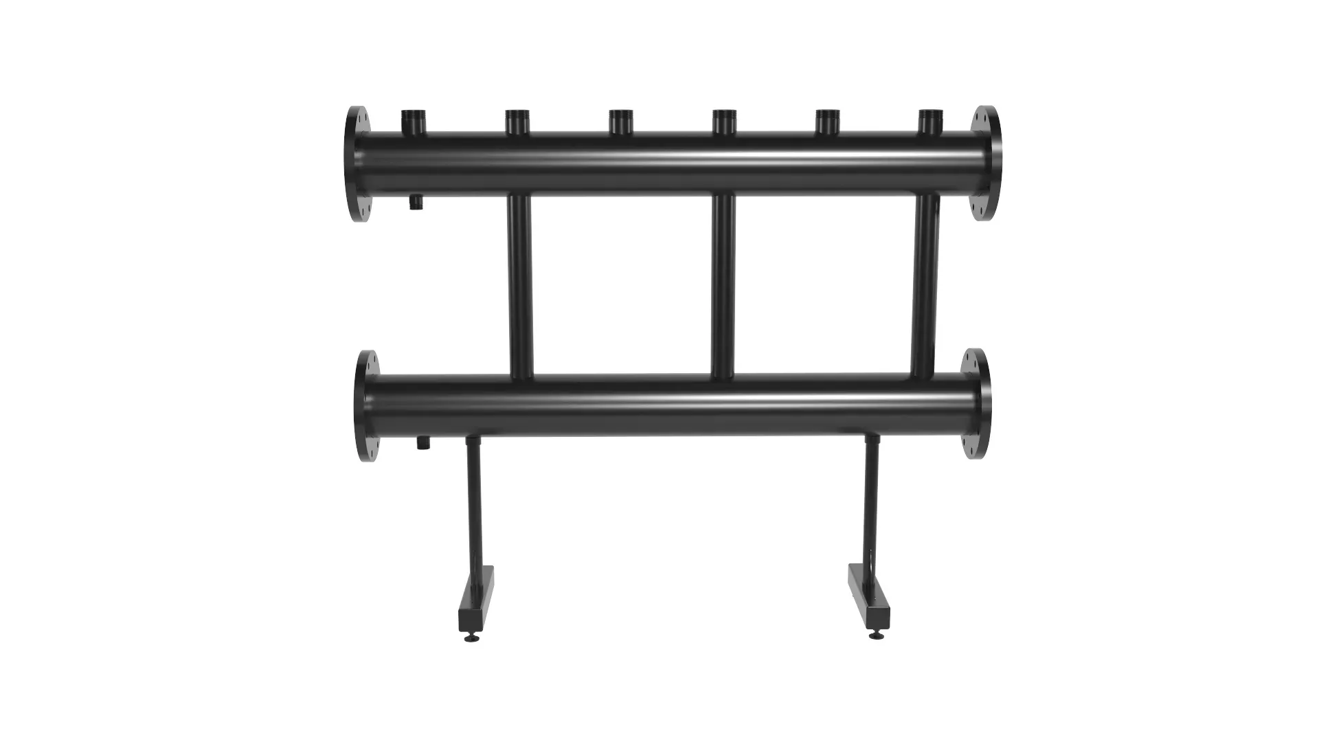 Коллектор модульный MK-2000-3x50 на 3 контура G 2', 2 магистрали фланцевое подключение DN 150, до 2000 кВт, ст 09Г2С Gidruss 2P 20001 17