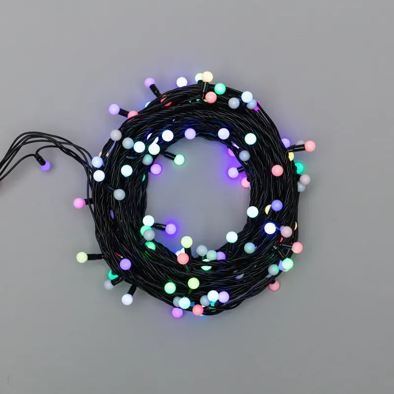 Гирлянда Мультишарики 13 мм, 20 м, черный ПВХ, 200 диодов, RGB Neon-Night 303-509-1