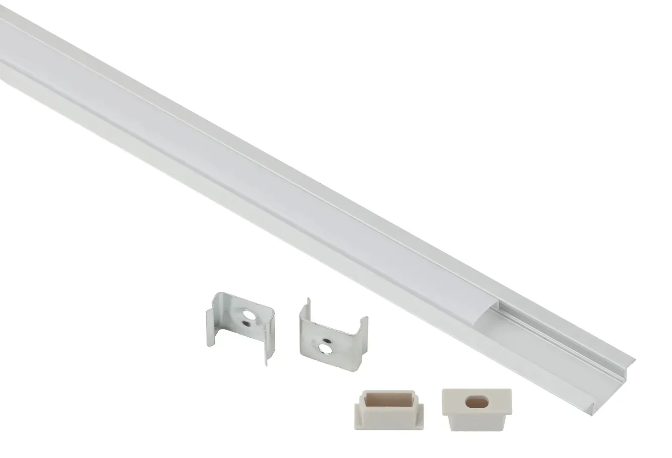 Комплект с врезным анодированным профилем 2206-1m 22х6мм, 1м, серебристый САВ251 ЭРА Б0062794