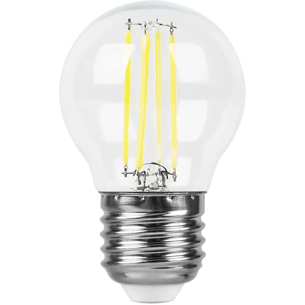 Лампа светодиодная led 9вт е27 теплый шар filament STEKKER 38003