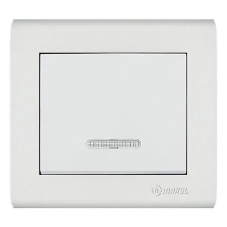 MANOLYA ВЫКЛЮЧАТЕЛЬ 1 КЛАВИШНЫЙ С ПОДСВЕТКОЙ Makel 41001021