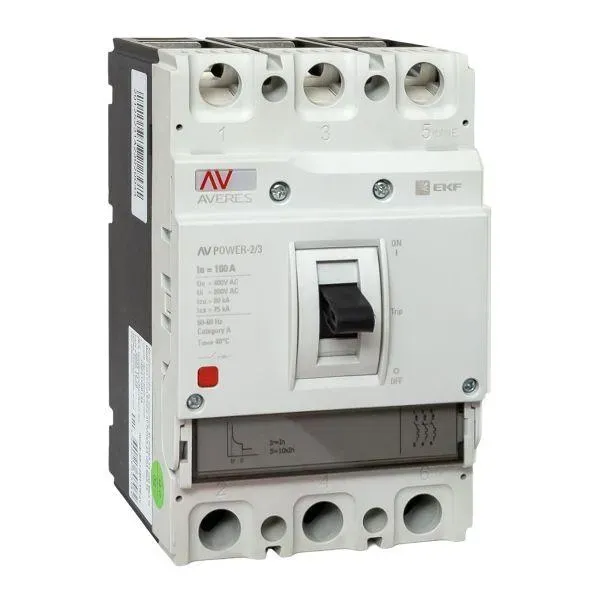 Автоматический выключатель av power-2/3 100а 80ka tr averes EKF MCCB-23-100H-TR-AV