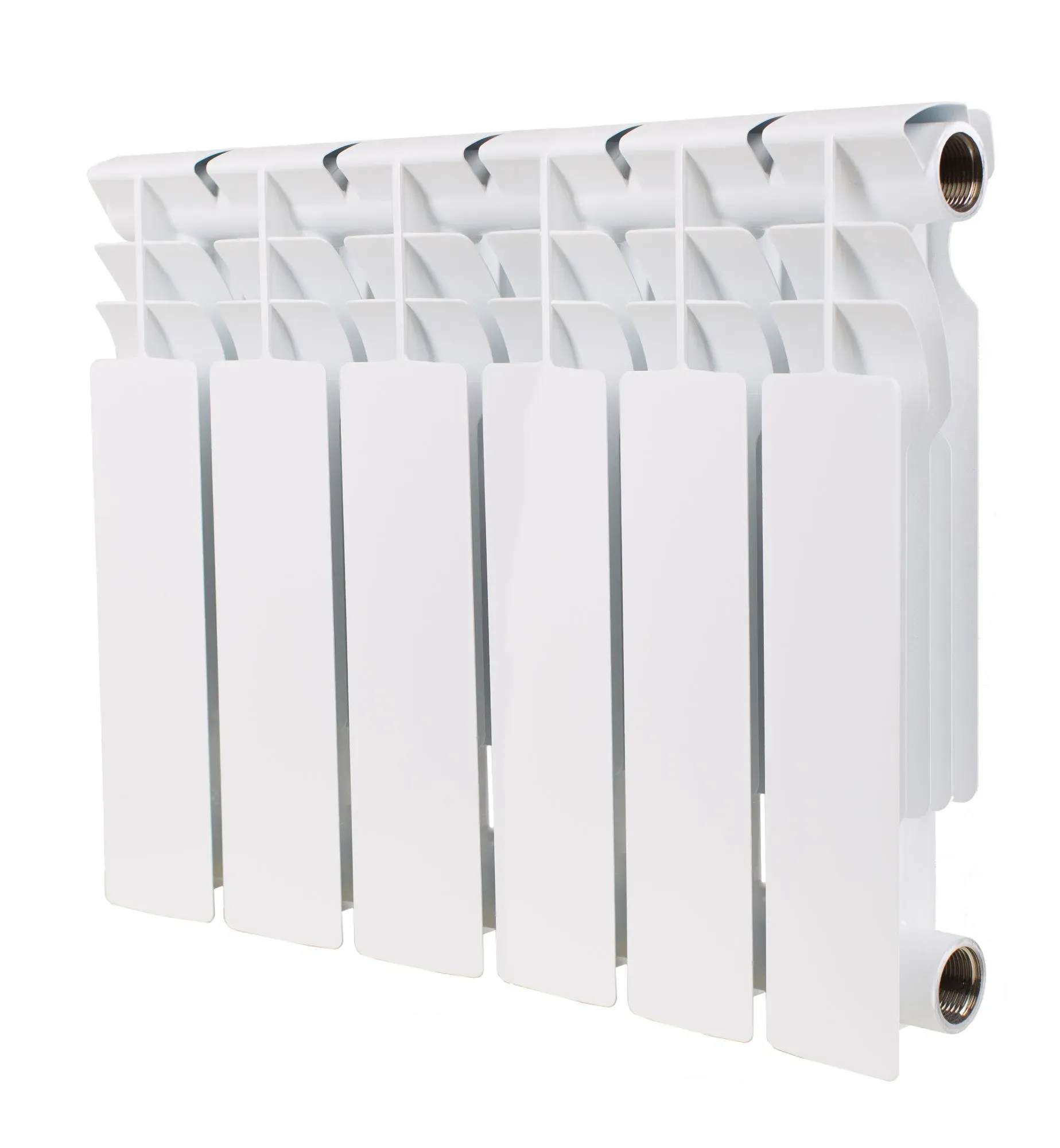 Радиатор биметаллический секционный 350/80/6 боковое подключение Oasis Р0000138836