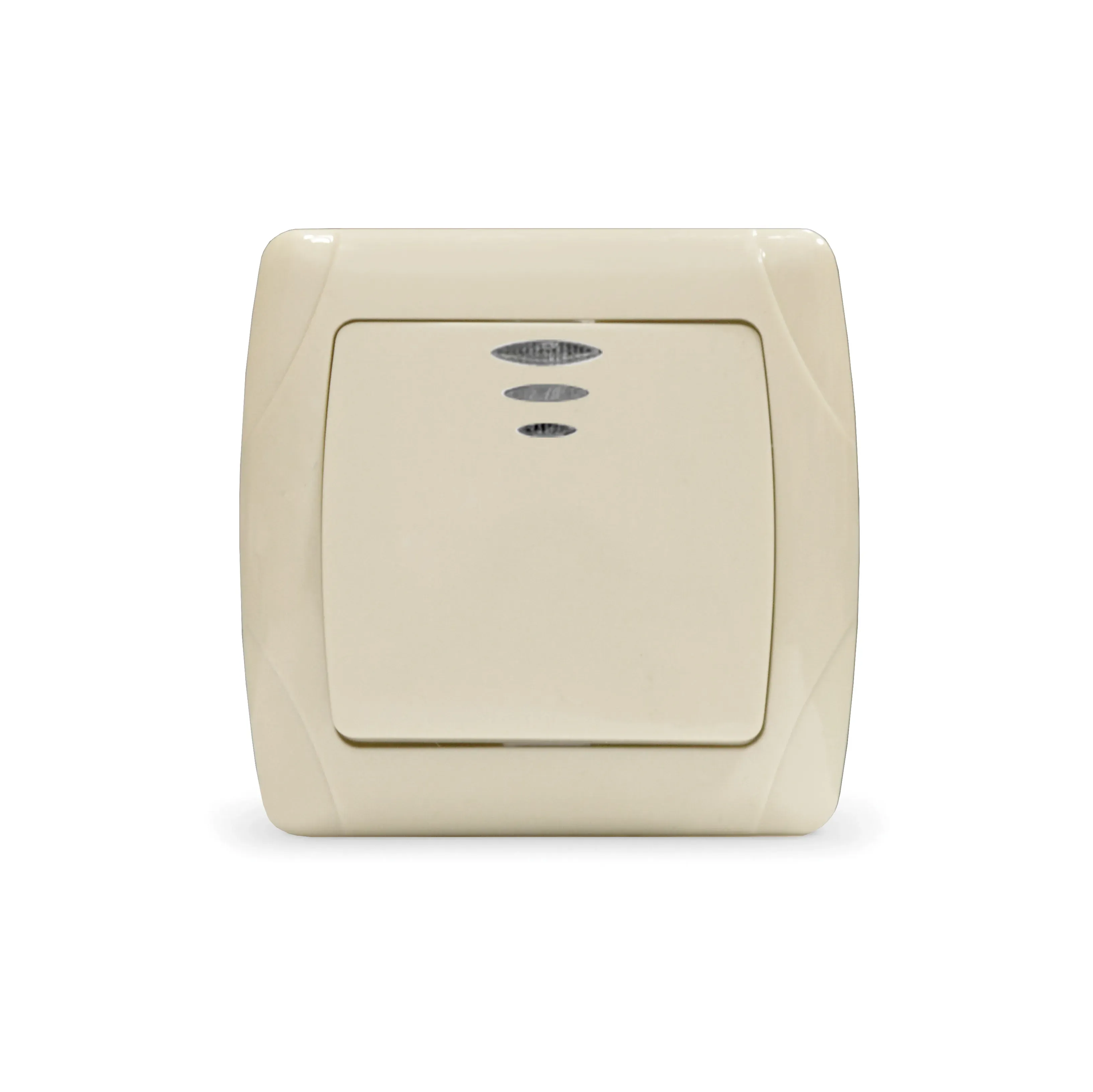 Маргарита выключатель одноклавишный с подсветкой  с/у, 10А, 220В, сл.кость (ivory) (еврослот) Универсал М0121-I