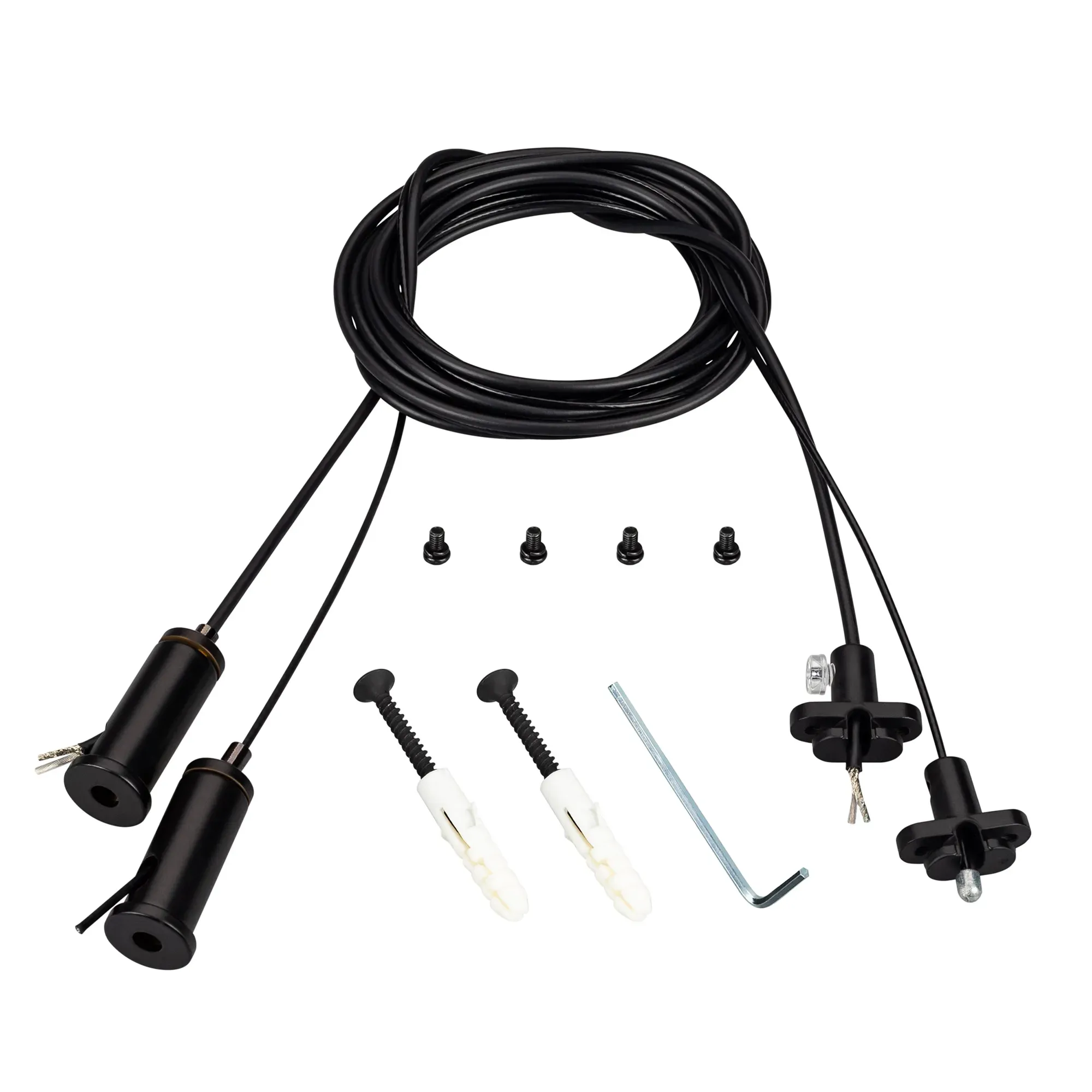 Подвес токопроводящий ARL-2x2m Set BLACK (Pad 15x2mm, 2x20AWG) (Arlight, провод 2x0.5) Arlight 041948