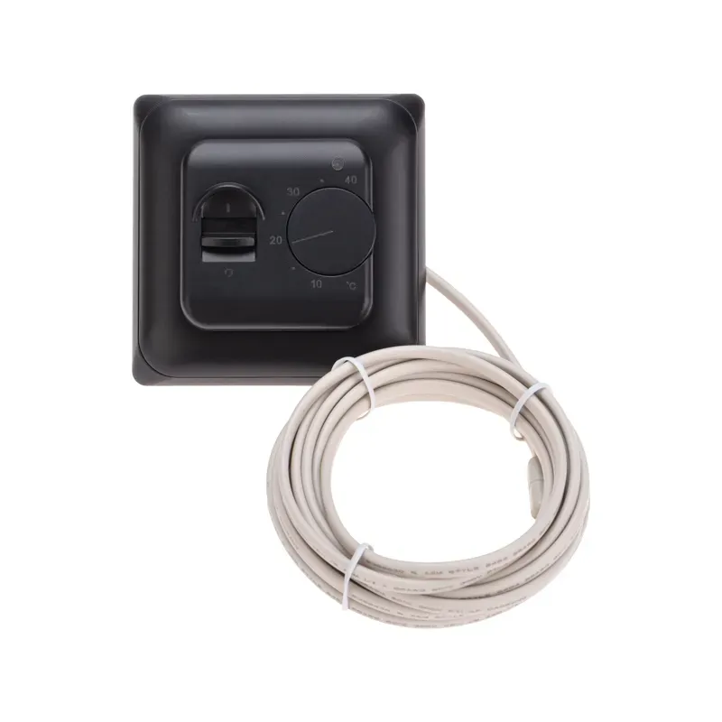 Терморегулятор механический R70XT с датчиком температуры пола и LED-индикатором 16А 5Вт черный REXANT 51-0594