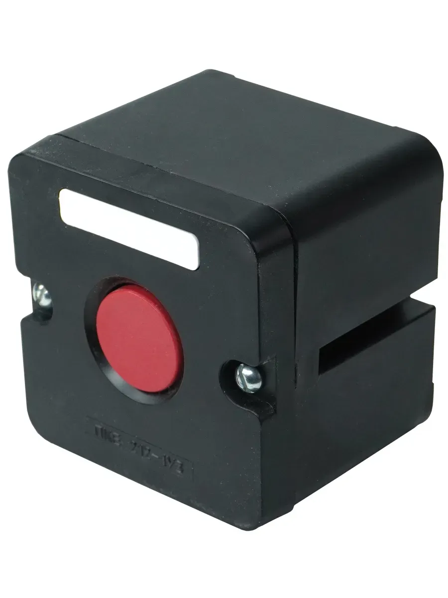 Пост управления ПКЕ 212-1 У3, 10А, 660В, 1 элемент, красный цилиндр, накладной, IP40 Электротехник ET519065