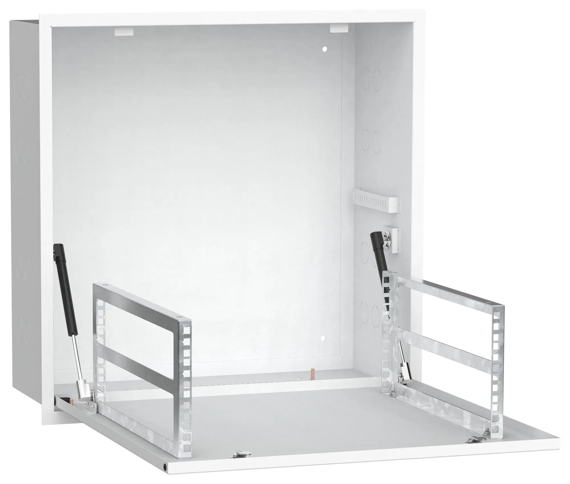 Шкаф linea r встраиваемый потолочный 4u 600х600мм дверь металлическая белый ITK LR16-4U66-MF