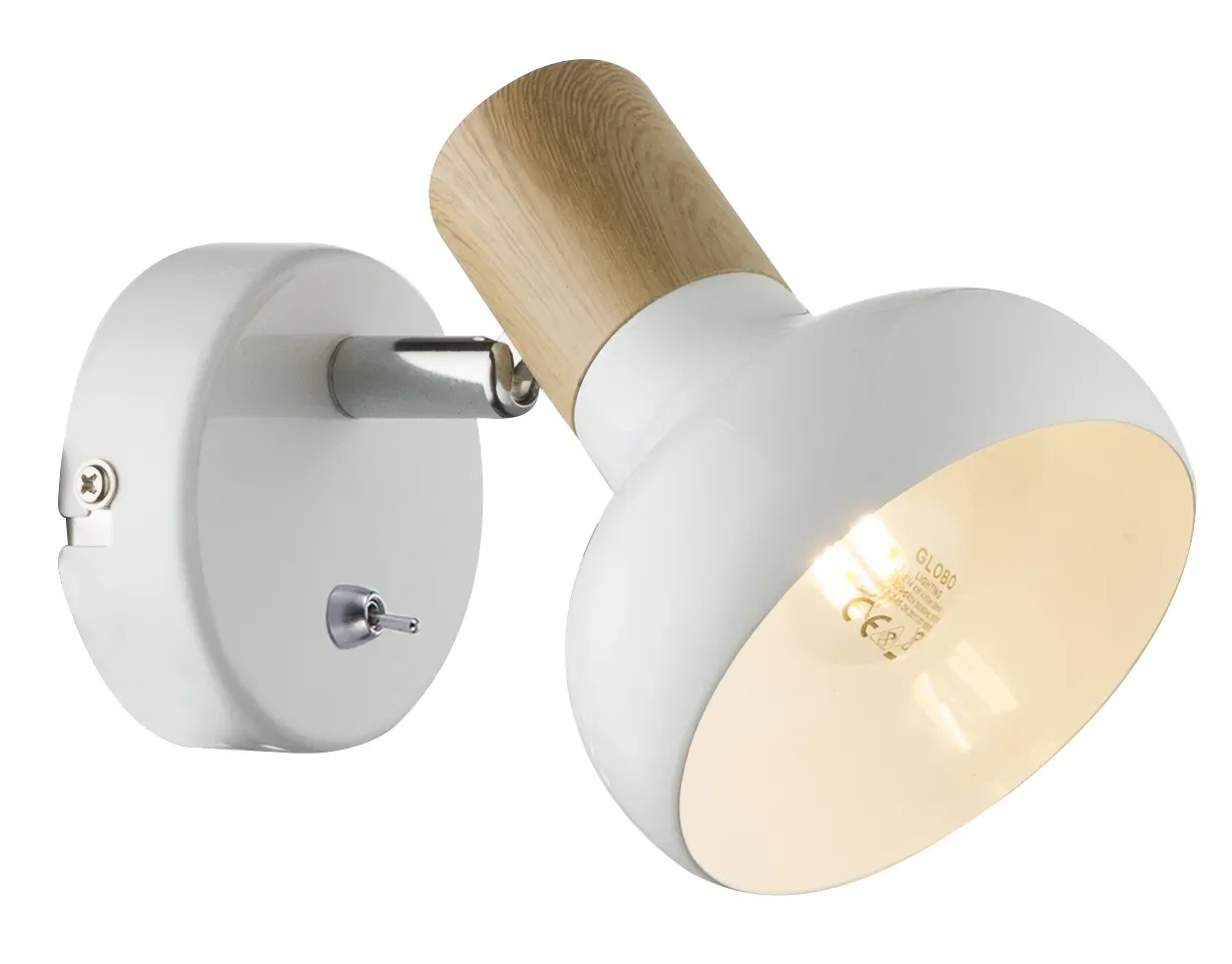 Светильник настенно-потолочный спот Lorena 7052-701 х Е14 40 Вт поворотный с выключателем Rivoli Б0054684