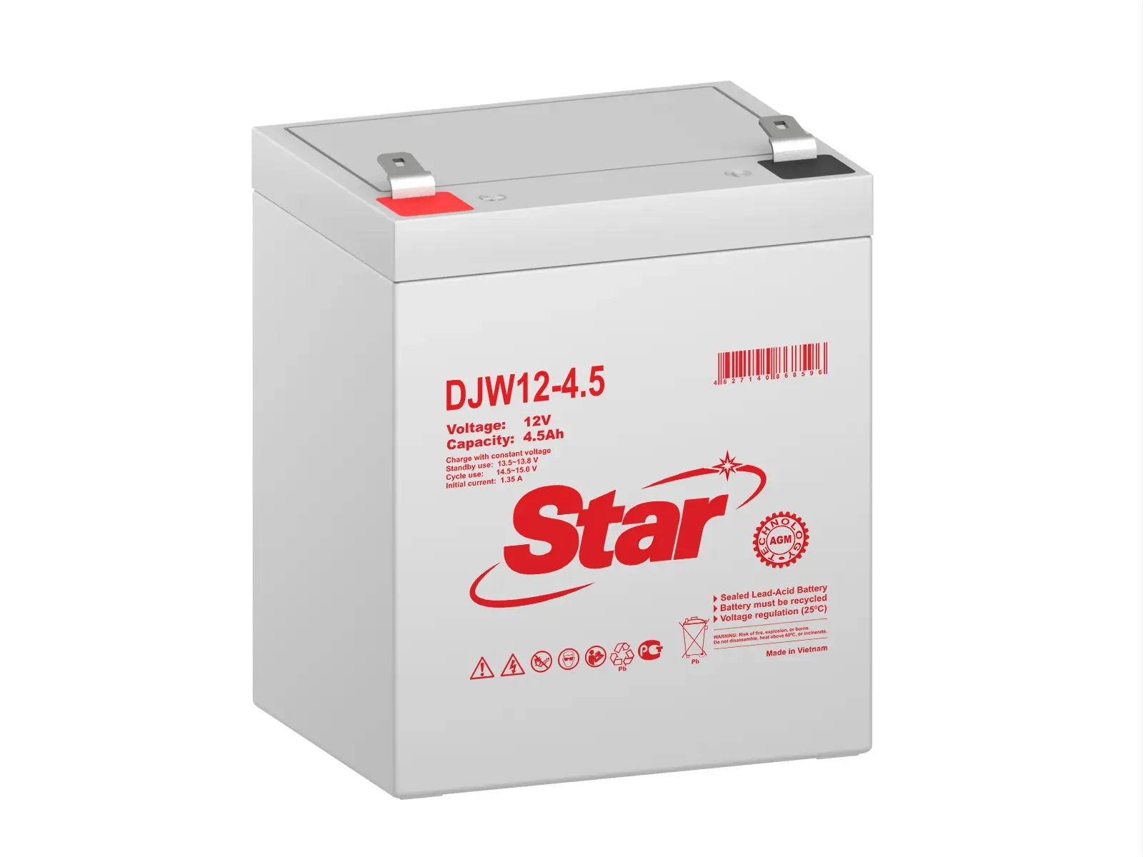 Аккумуляторная батарея DJW 12В 4.5Ач STAR STAR DJW12-4.5 STAR