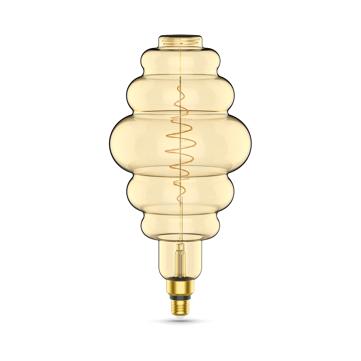 Лампа светодиодная филаментная led 8.5 вт 660 лм 2000к ac185-265в e27 honeycomb теплая золотистая колба black filament GAUSS 161802105