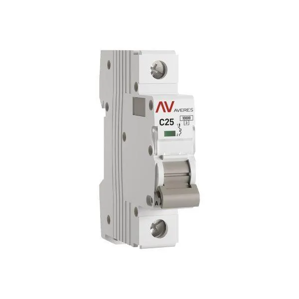 Выключатель автоматический av-10 1p 25a (c) 10ка averes EKF MCB10-1-25C-AV