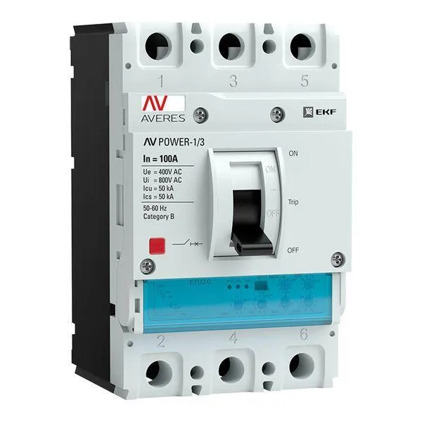Автоматический выключатель av power-1/3 3р 32а 50ka etu2.0 EKF MCCB-13-32-2.0-AV