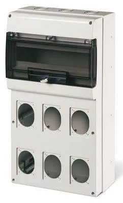 Корпус на 16 модулей и 6 постов  с основанием 70х87мм тип M550 DKC DIS6725616