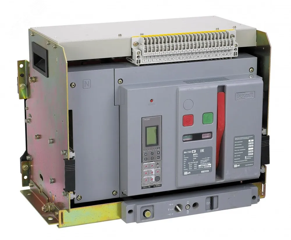 Воздушный авт. выкл. выкатной 4P 2000А 80кА расцепитель Н ВА-732 SE (Dekraft) 27158DEK