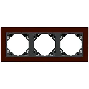 Efapel 90930 TBS 3-х местная рамка, темно красный/серый Efapel 90930 TBS
