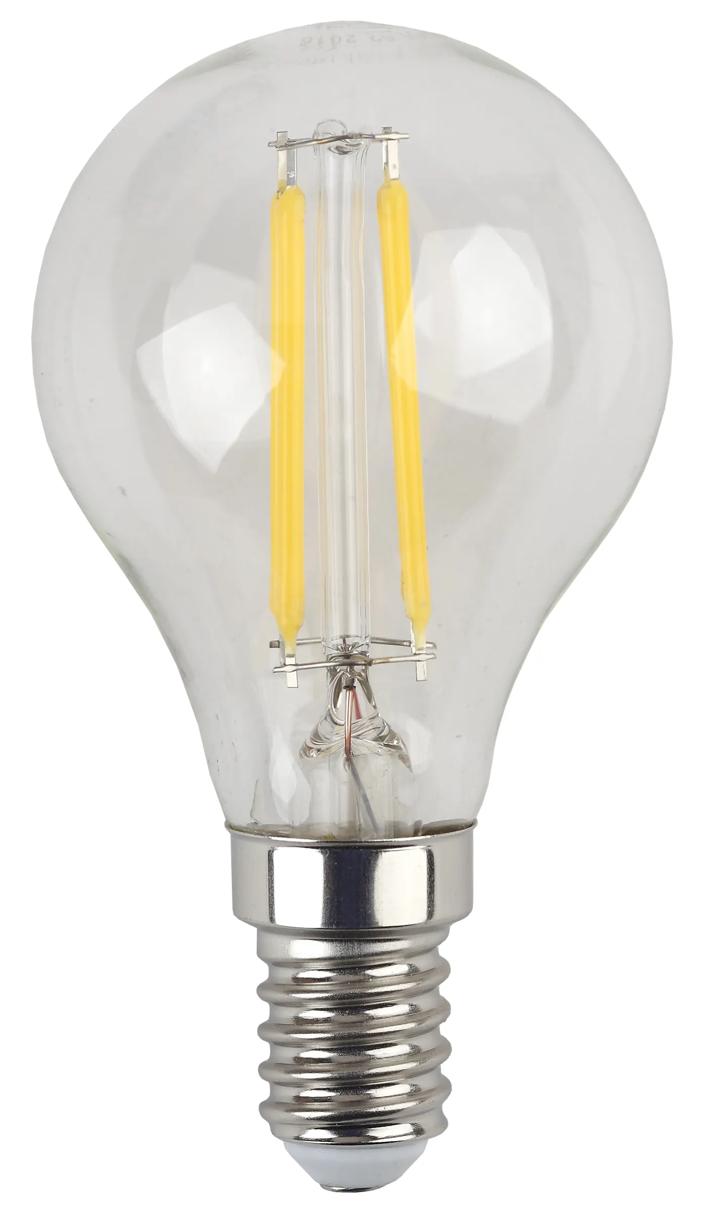 Лампа светодиодная F-LED P45-7W-840-E14 (филам шар 7Вт нейтр E14) (10/100/3000)