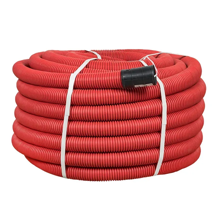 Труба гофрированная двустенная пнд d 50 с зондом (50 м) красная proxima EKF TG2ST-50-50M