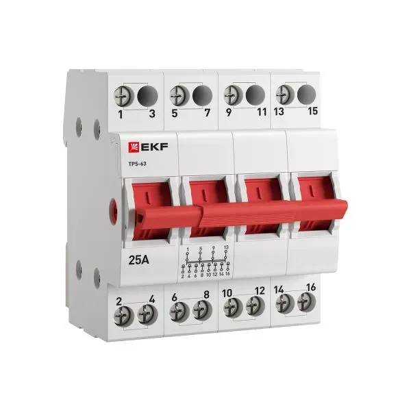 Трехпозиционный переключатель ТПС-63 4P 25А PROxima EKF TPS425