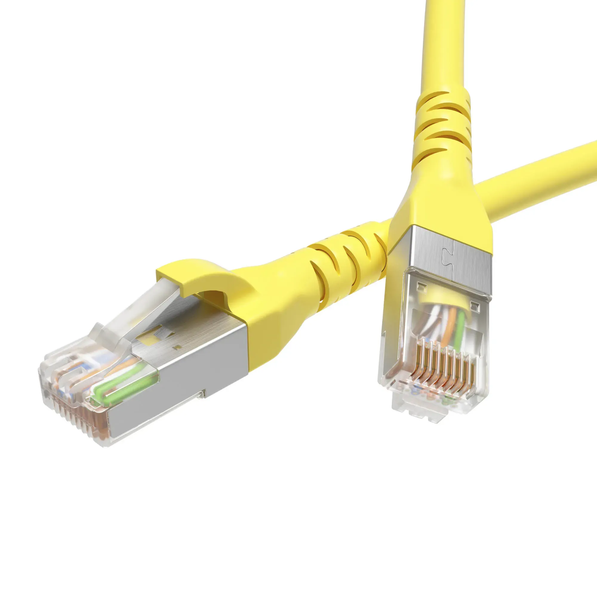 Патч-корд экранированный CAT6 F/UTP 4х2 LSZH желтый 7м