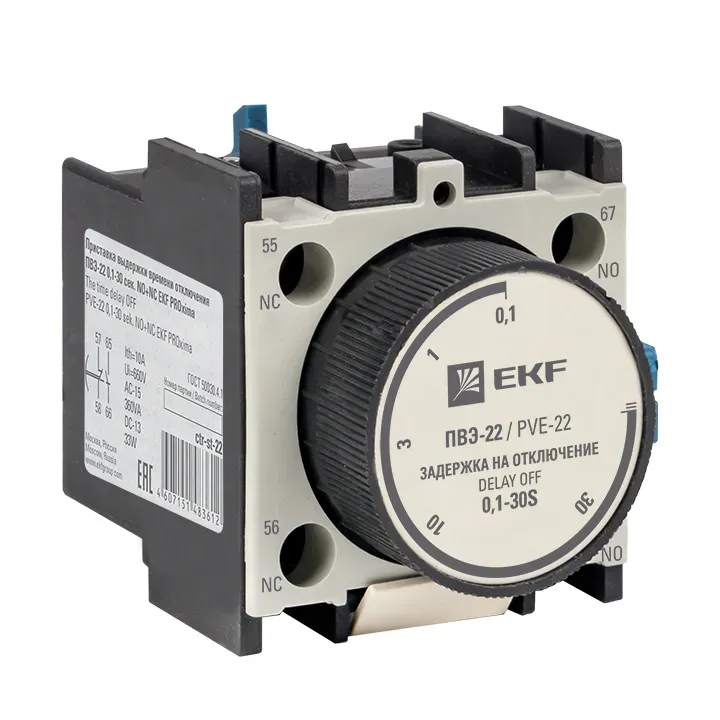 Приставка времени отключения ПВЭ-22 0.1-30 NO+NC EKF ctr-st-22