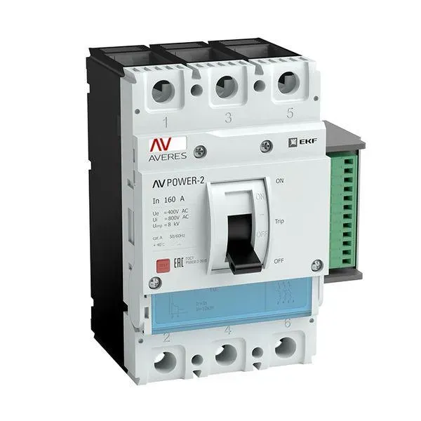 Автоматический выключатель av power-3/3 400а 100ka etu2.2 averes EKF MCCB-33-400H-2.2-AV