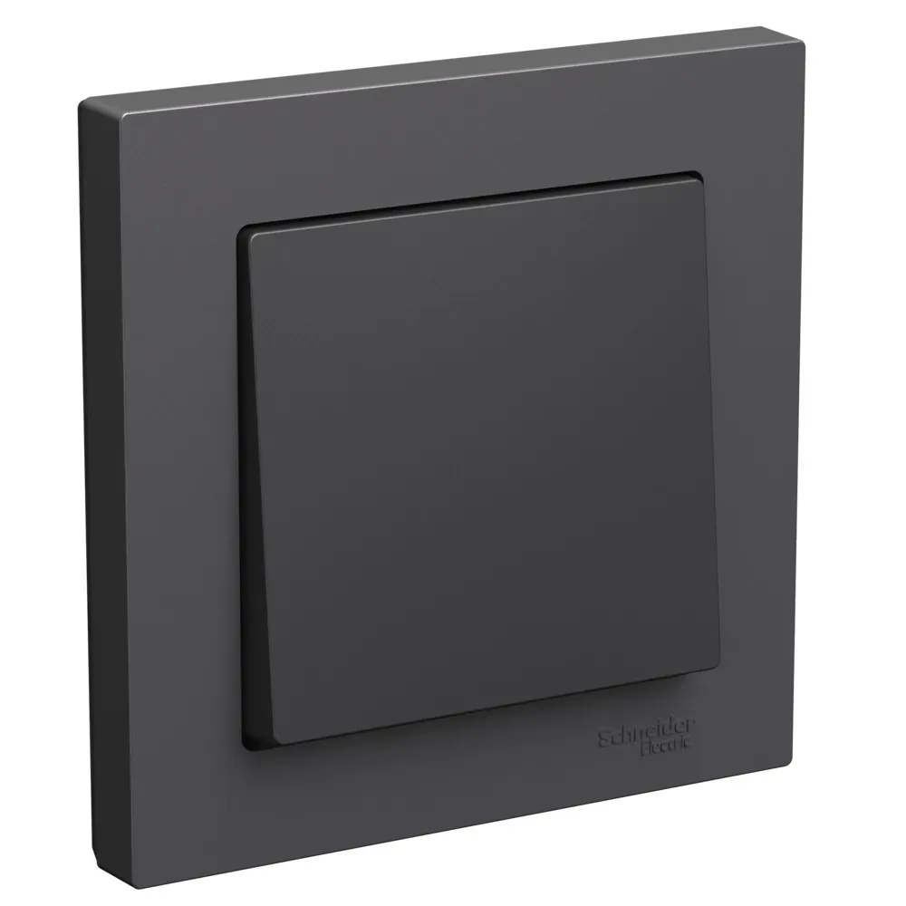 ATLASDESIGN 1-клавишный ВЫКЛЮЧАТЕЛЬ, сх.1, 10АХ, в сборе, БАЗАЛЬТ SE (Потенциал) ATN001412