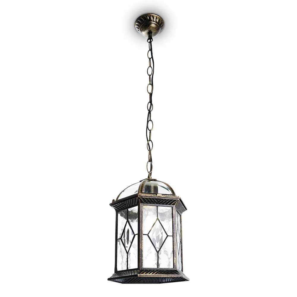 Светильник НСУ-60w цепь Е27 IP44 черное золото FERON 11337