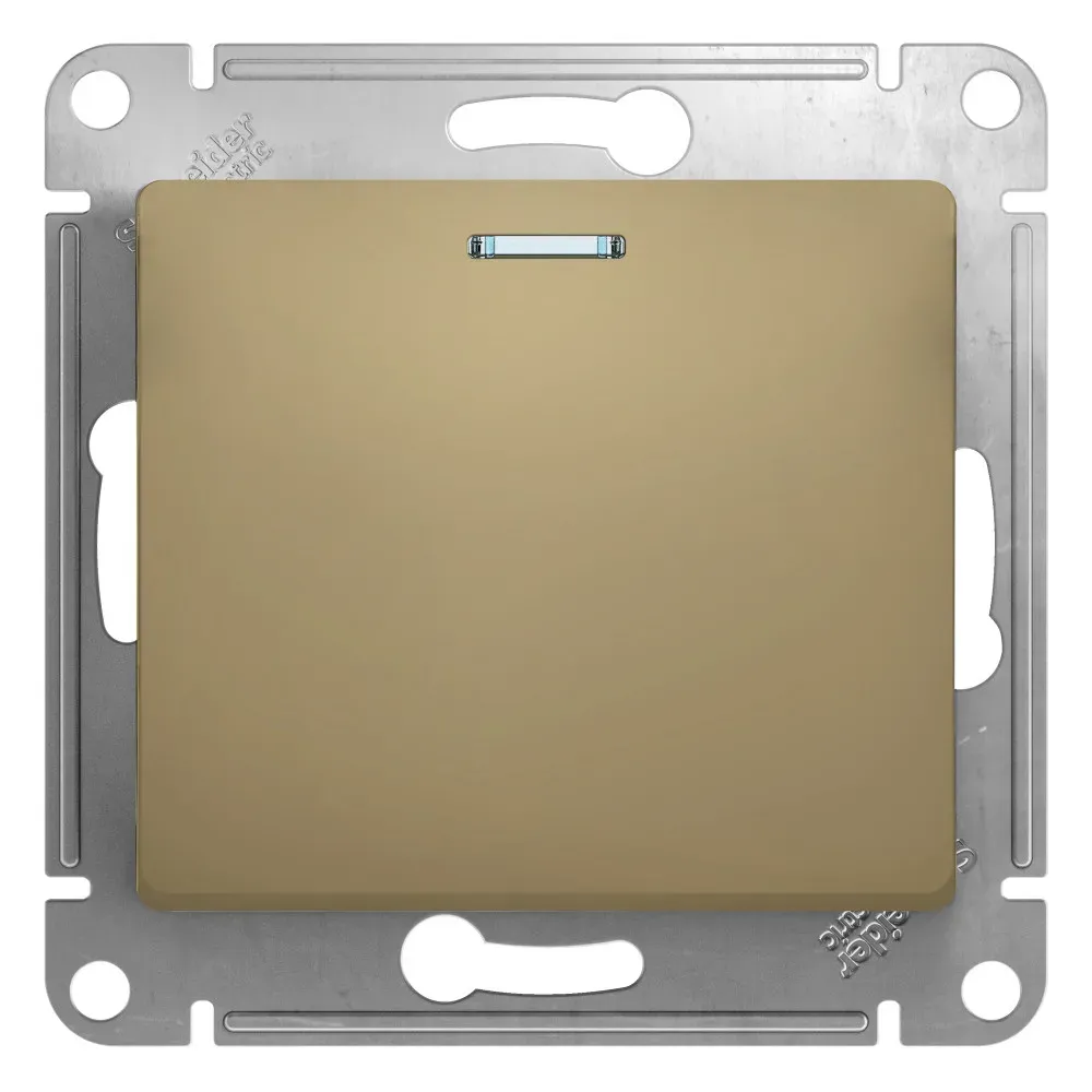 Выключатель одноклавишный, с подсветкой, в рамку, схема 1а, титан SE (Потенциал) GSL000413