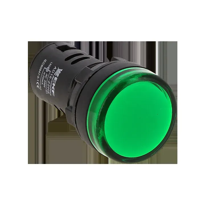 Лампа AD16-22HS LED матрица 22мм зеленый EKF ledm-ad16-g
