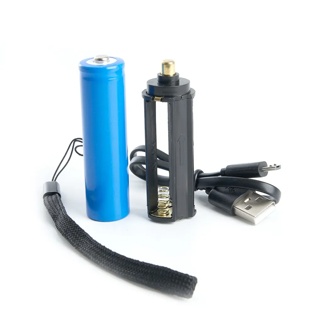 Фонарь светодиодный аккумуляторный USB ZOOM алюминий