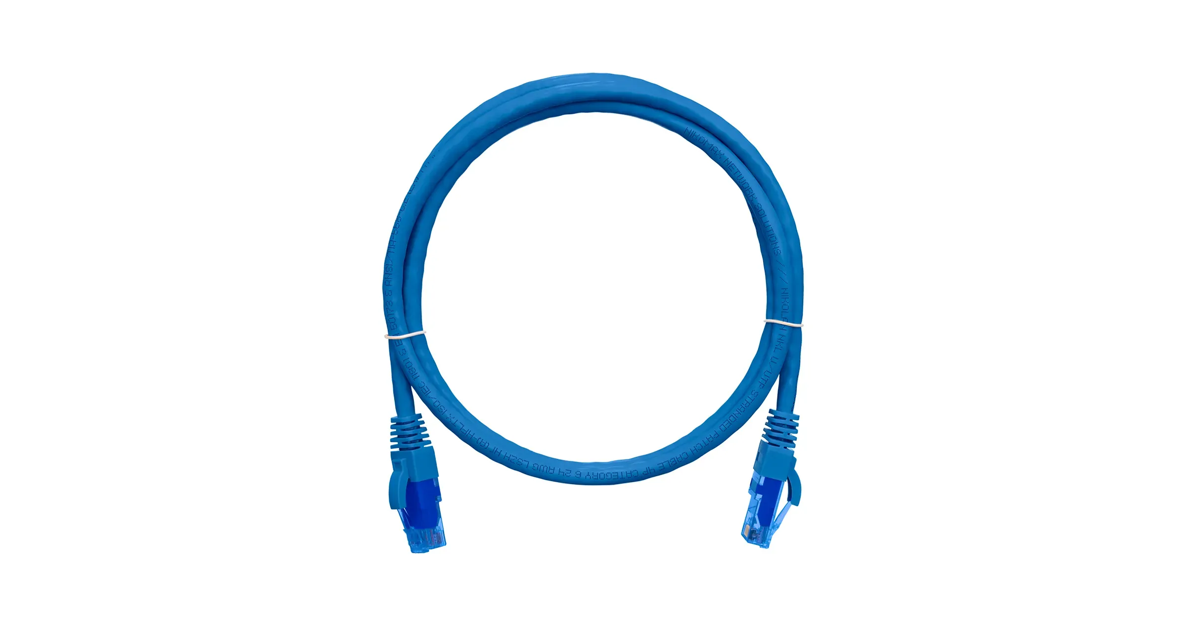 Патч-корд U/UTP 4 пары Cat 6 2хRJ45/8P8C T568B 7х0205мм LSZH синий 2м