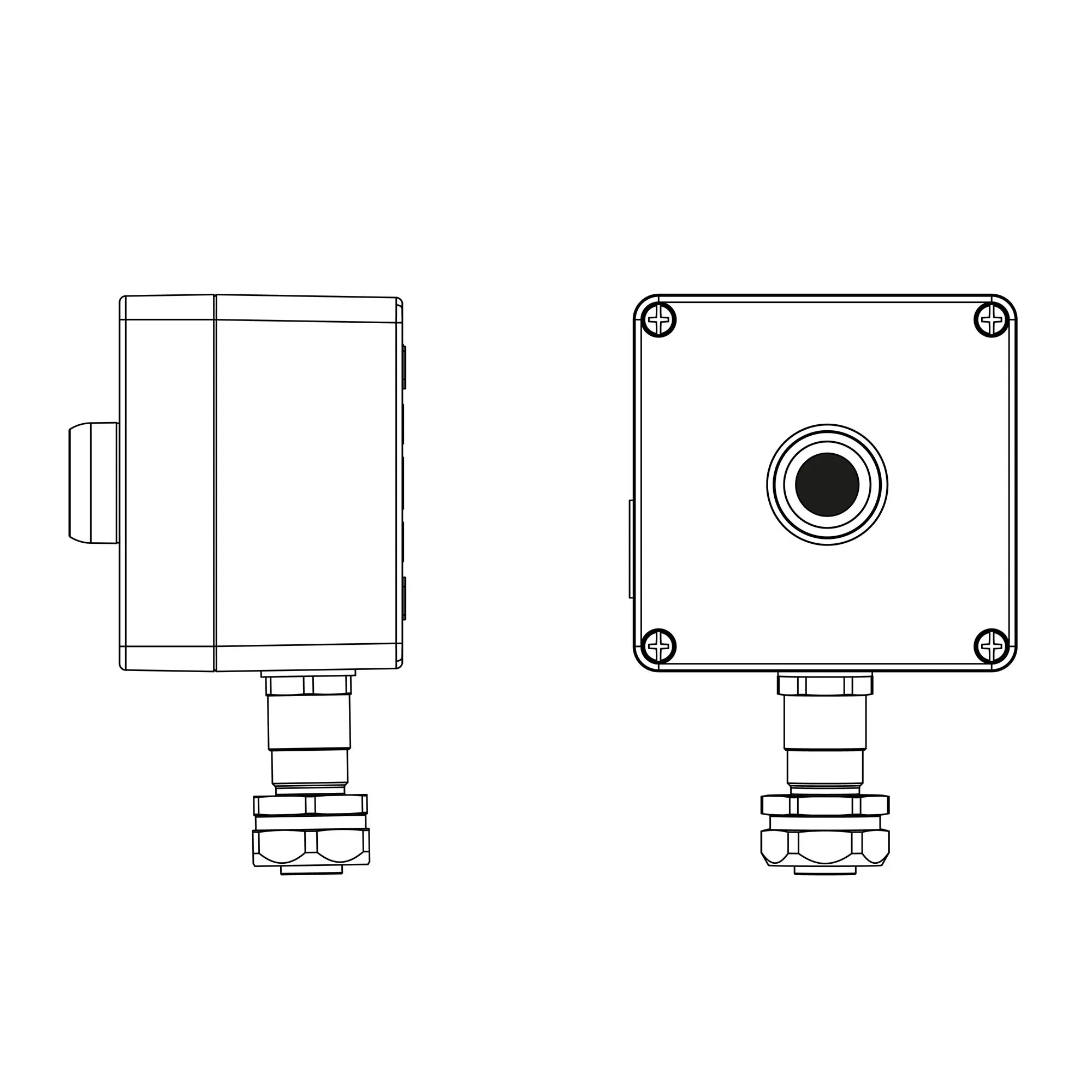 Взрывозащищенный пост управления из алюминия CPE-A-12-(1xP1B(11))-1xKAEPM2MHK-20(C)1Ex d e IIC Т5 Gb / Ex tb IIIC T95°C Db IP66 DKC 2201.121.22.120H