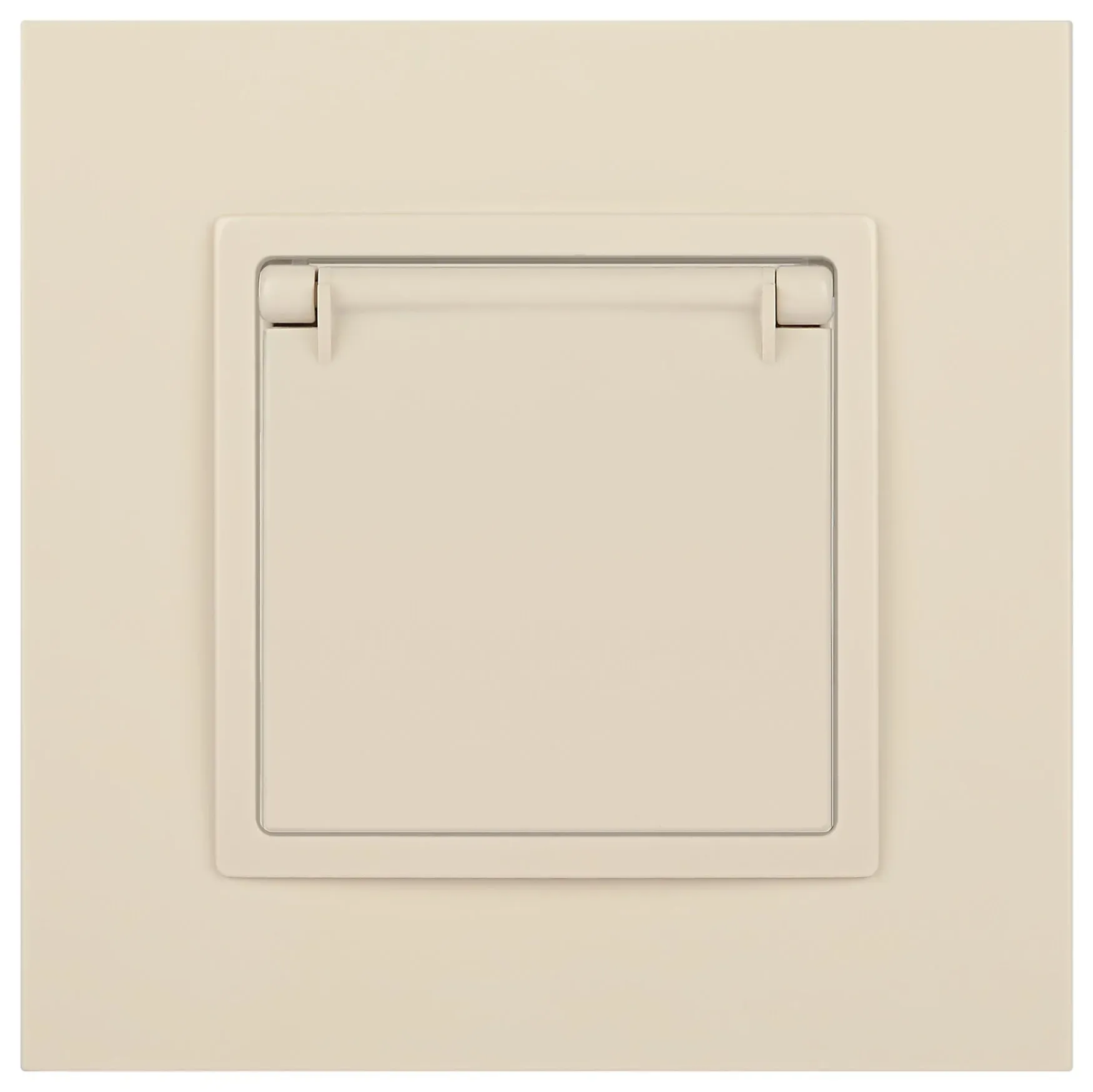 Розетка 2P+E Schuko со шторками с крышкой, 16А-250В, Эра Elegance, сл.кость, 14-2103-02 б0034279
