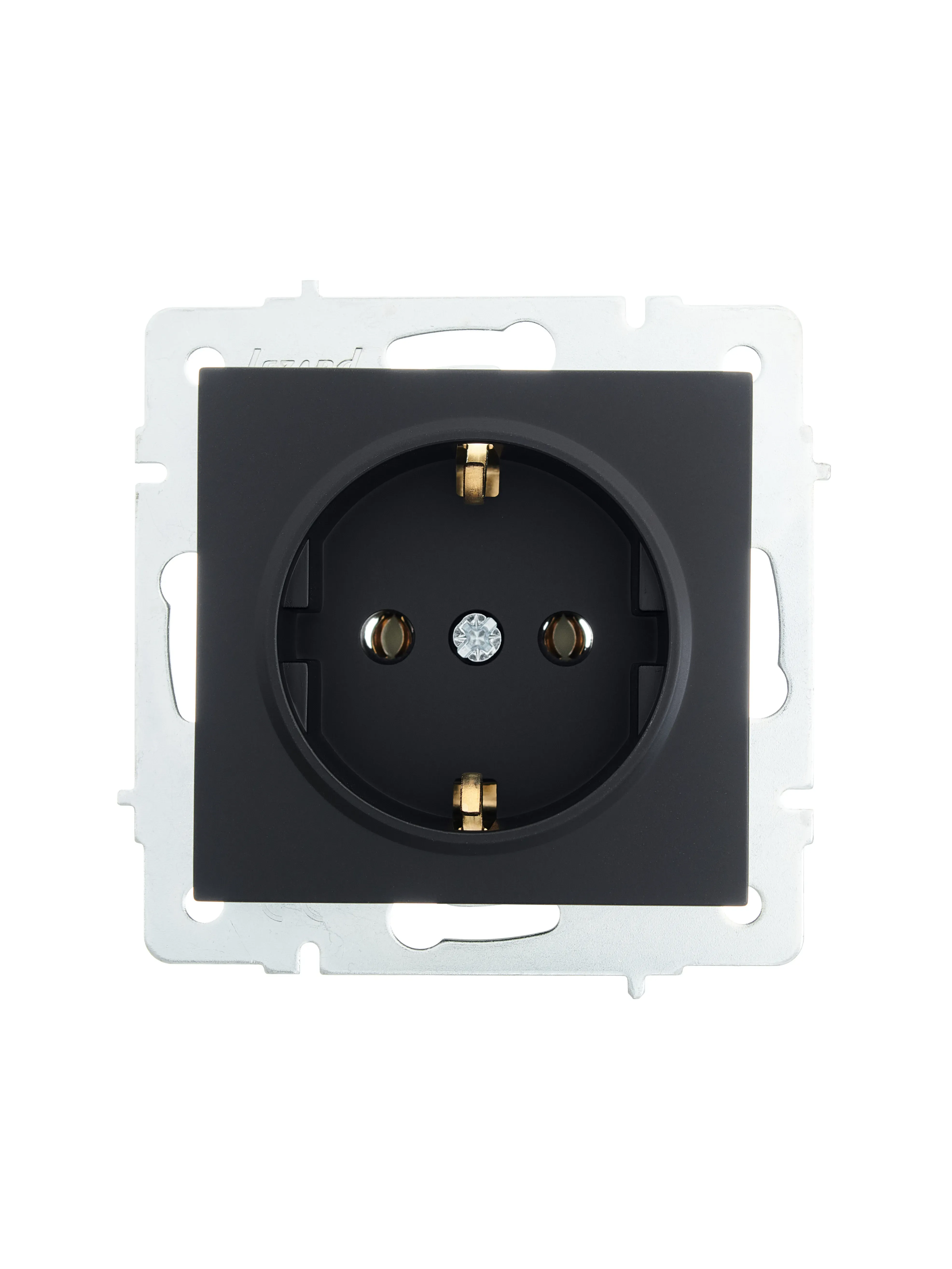 VESNA Розетка с/з  чёрный бархат Lezard 742-4288-122B