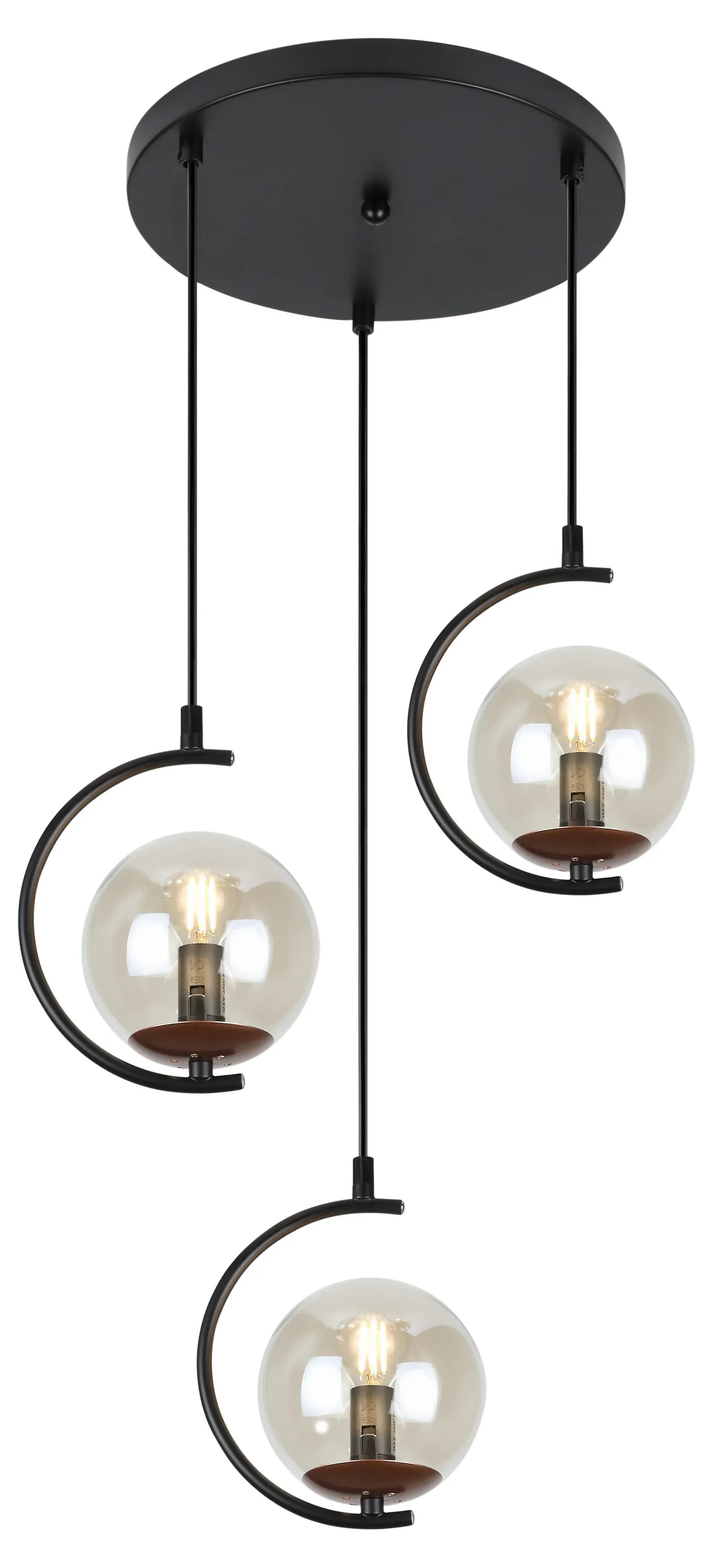 Светильник подвесной (подвес) Marlen 3103-203 3 х Е14 40 Вт модерн Rivoli Б0051255