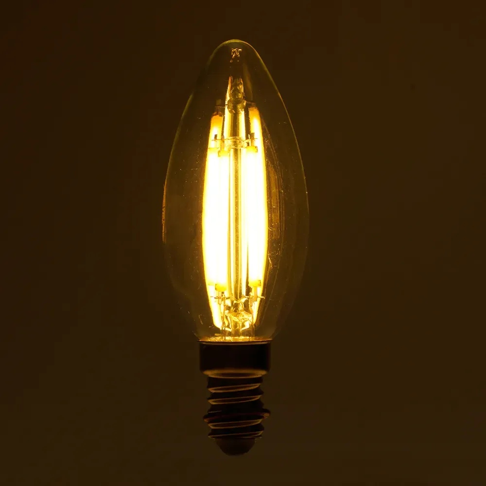 Лампа светодиодная LED 8вт Е14 теплый свеча FILAMENT Feron.PRO
