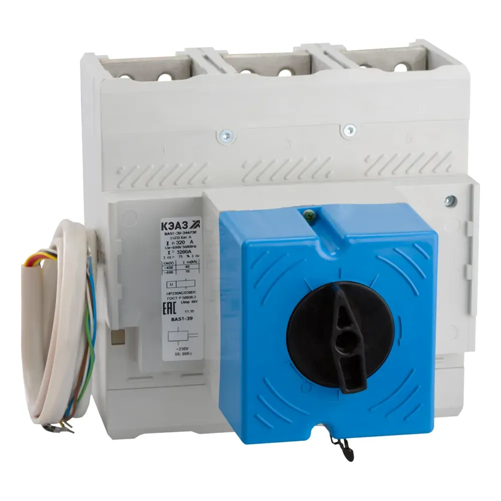 Выключатель автоматический ва51-39-345630-320а-3200-690ac-рмн400ac-пэ400ac-ухл3 КЭАЗ 221086