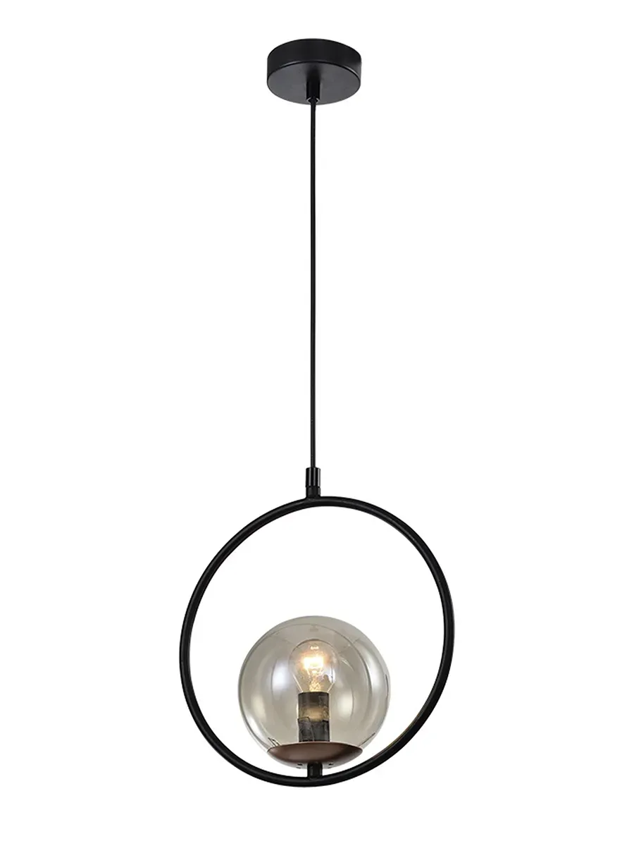 Светильник подвесной (подвес) Misericordia 5147-201 1 х Е14 40 Вт черный/медь лофт - кантри потолочный Rivoli Б0054979