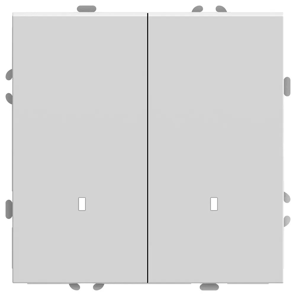 Выключатель 2-клавишный c индикатором (механизм) 250В, 10А, серия Эмили, белый фарфор, soft touch FERON 49864