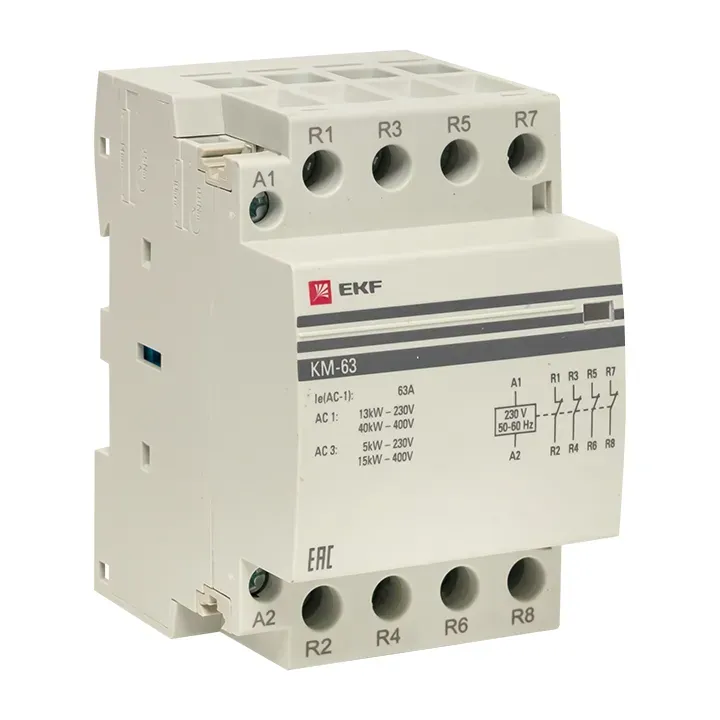 Контактор модульный КМ 63А 4NC (3 мод.) PROxima EKF km-3-63-04