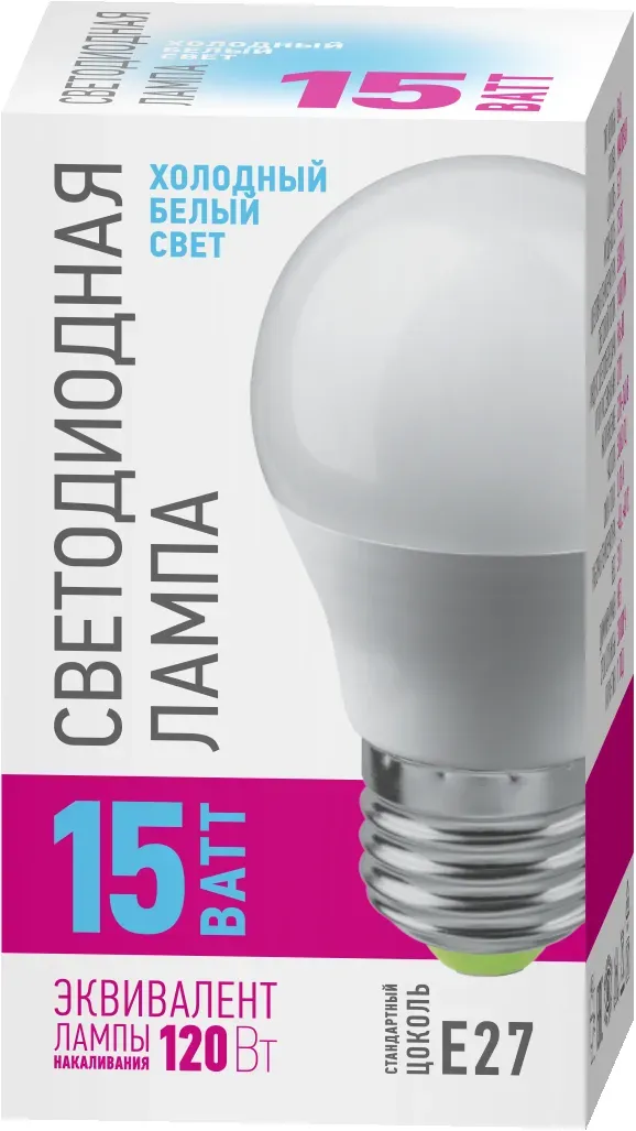 Лампа светодиодная 15вт oll-g45-15-230-6.5k-e27-promo онлайт NAVIGATOR GROUP 32022