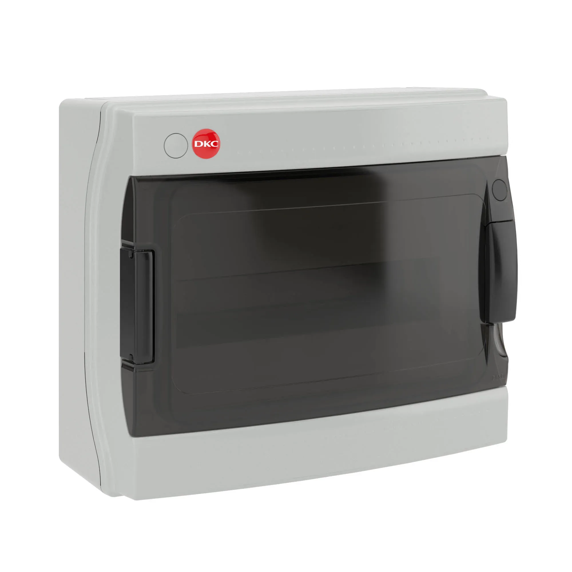 Щиток настенный с дверцей 12 мод.,ip65, серый, с клеммным блоком 63а ДКС RB12W6TGD