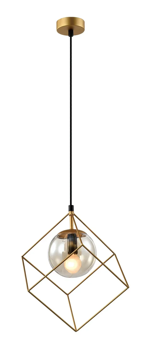 Светильник подвесной (подвес) Moon 5145-310 1 х Е14 40 Вт золото лофт - кантри потолочный Rivoli Б0055495