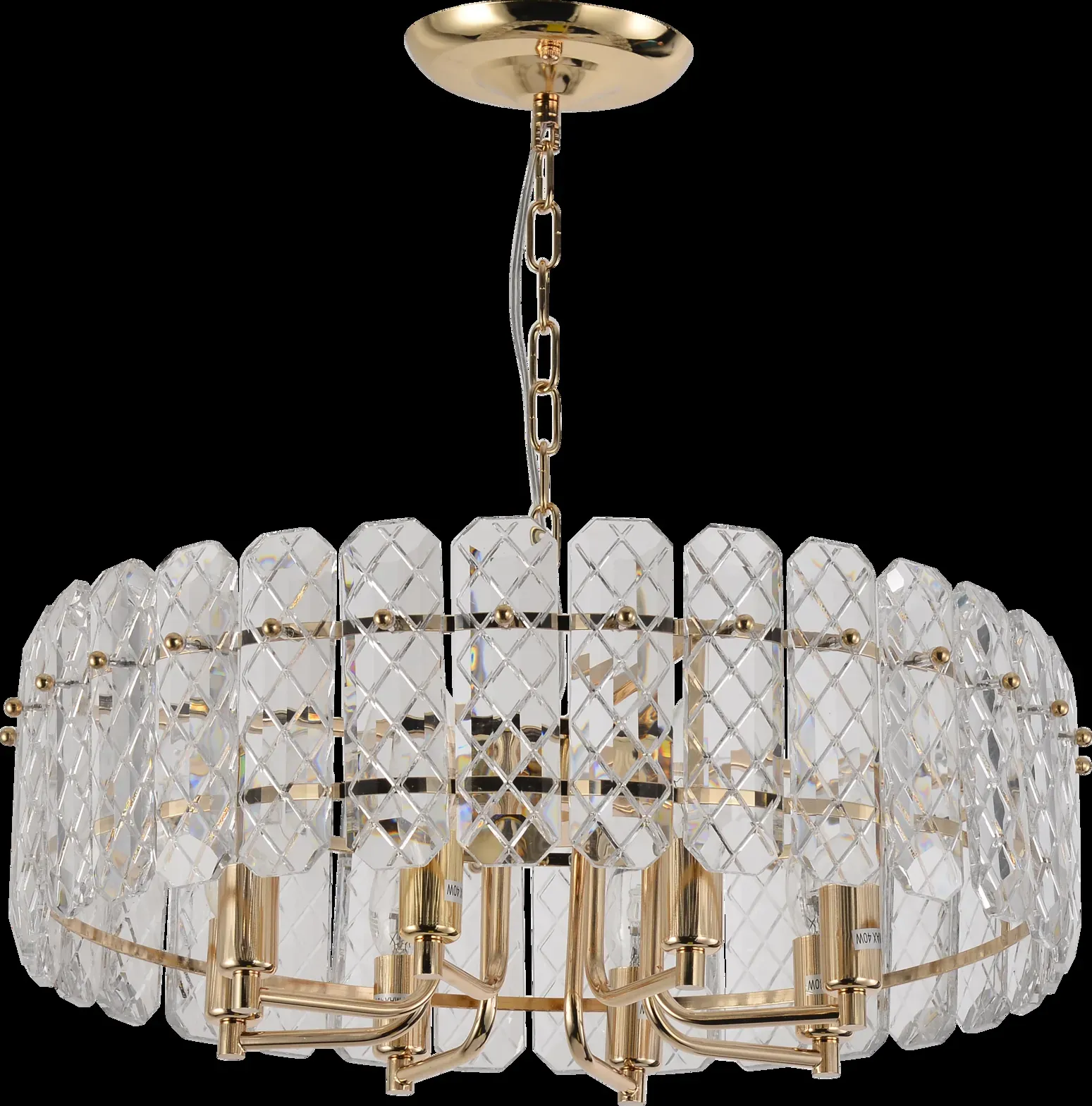 Люстра Sylvia 1049-308 8 х Е14 40 Вт хрусталь (Б0061220) Rivoli