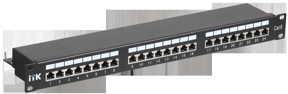 Патч-панель 1U категория 6 STP 24 порта (Dual)